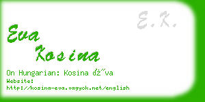 eva kosina business card